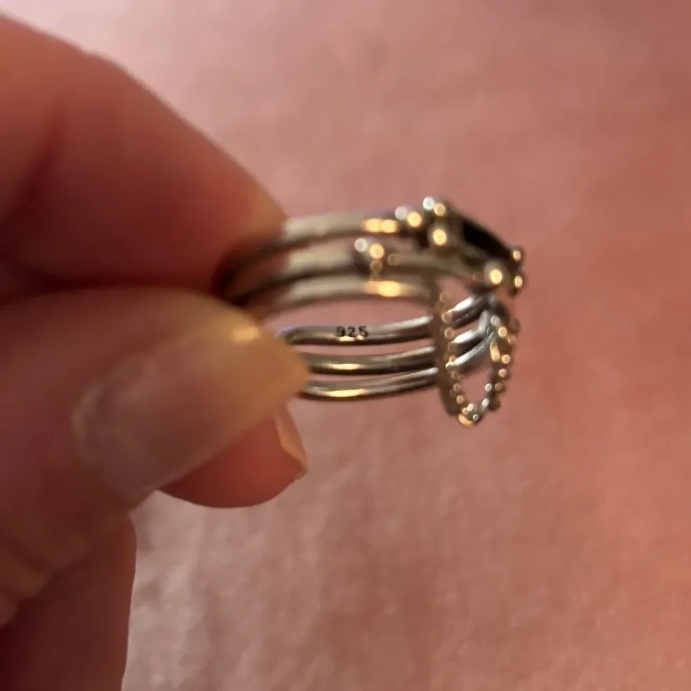 The mini chain adjustable ring in 925 silver